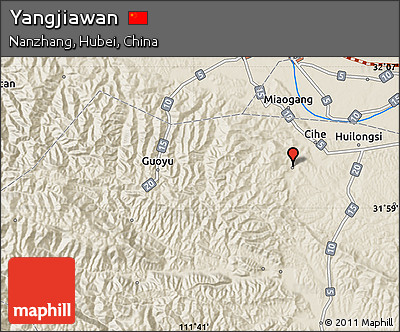 Shaded Relief Map of Yangjiawan