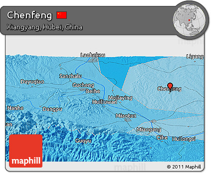 Political Panoramic Map of Chenfeng