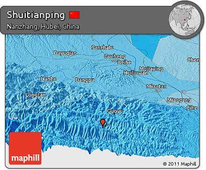 Political Panoramic Map of Shuitianping