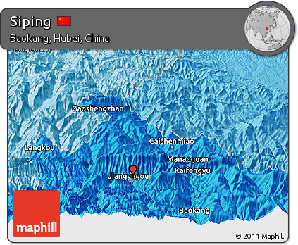 Political Panoramic Map of Siping
