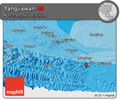 Political Panoramic Map of Yangjiawan