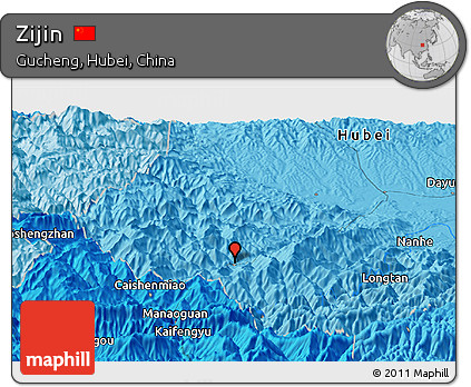 Political Panoramic Map of Zijin