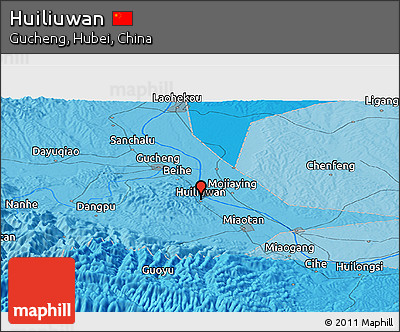 Political Panoramic Map of Huiliuwan