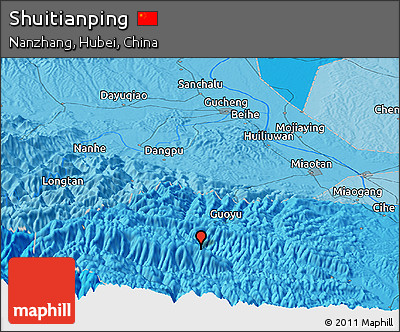 Political Panoramic Map of Shuitianping