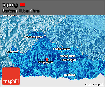 Political Panoramic Map of Siping