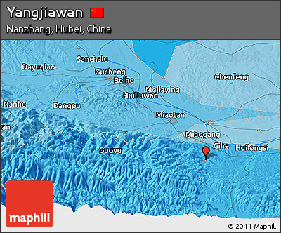 Political Panoramic Map of Yangjiawan