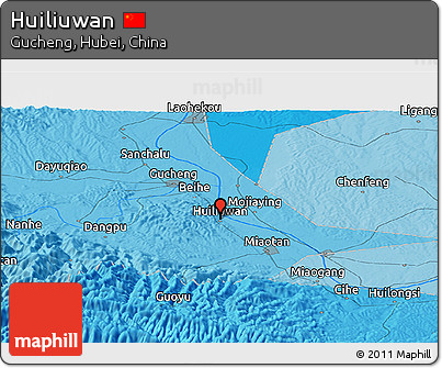 Political Panoramic Map of Huiliuwan