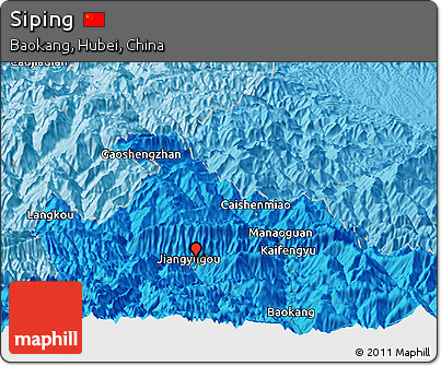 Political Panoramic Map of Siping