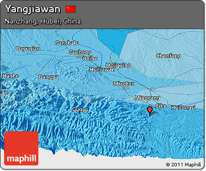 Political Panoramic Map of Yangjiawan