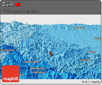 Political Panoramic Map of Zijin