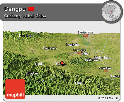Satellite Panoramic Map of Dangpu