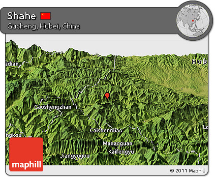 Satellite Panoramic Map of Shahe