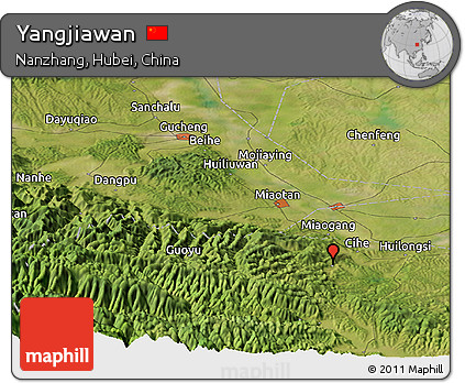 Satellite Panoramic Map of Yangjiawan