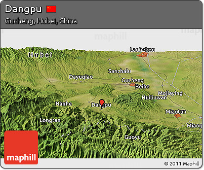 Satellite Panoramic Map of Dangpu