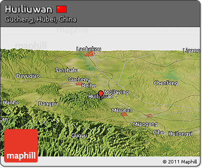 Satellite Panoramic Map of Huiliuwan