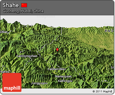 Satellite Panoramic Map of Shahe