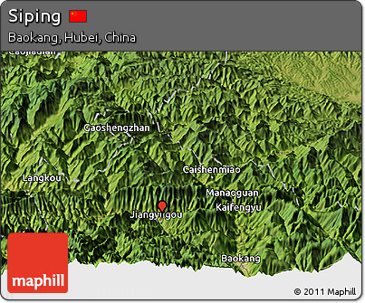 Satellite Panoramic Map of Siping