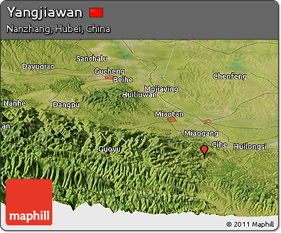 Satellite Panoramic Map of Yangjiawan