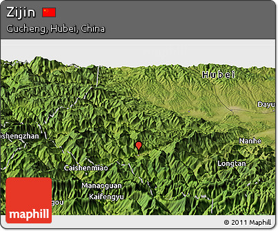 Satellite Panoramic Map of Zijin