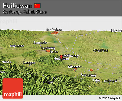 Satellite Panoramic Map of Huiliuwan