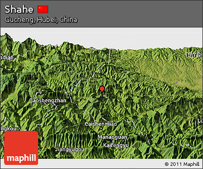 Satellite Panoramic Map of Shahe