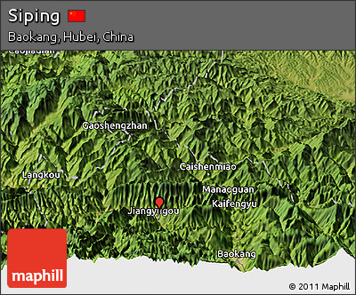 Satellite Panoramic Map of Siping