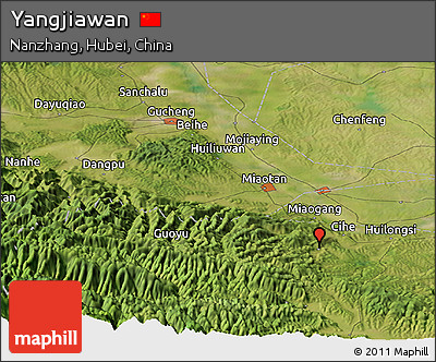 Satellite Panoramic Map of Yangjiawan