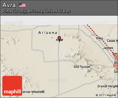 Shaded Relief 3D Map of Avra