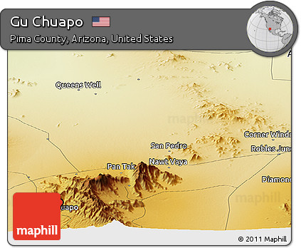 Physical Panoramic Map of Gu Chuapo