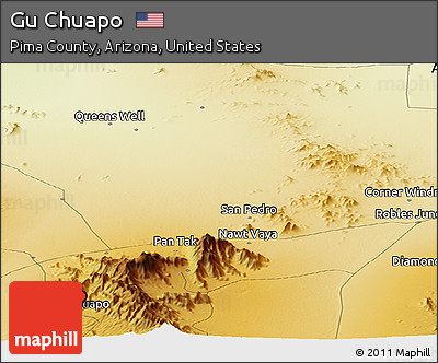 Physical Panoramic Map of Gu Chuapo