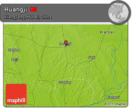 Physical 3D Map of Huangji