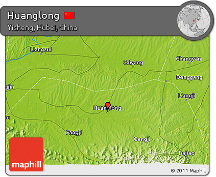 Physical 3D Map of Huanglong