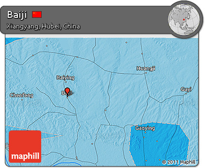 Political 3D Map of Baiji