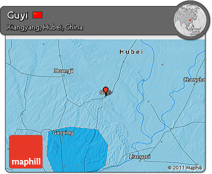 Political 3D Map of Guyi