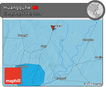 Political 3D Map of Huangquhe