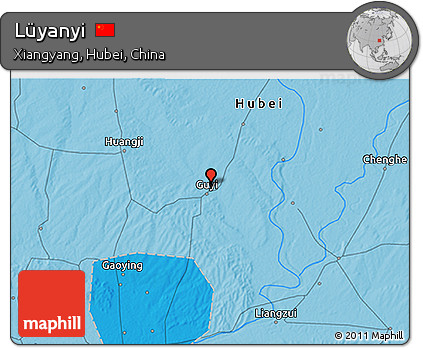 Political 3D Map of Lüyanyi