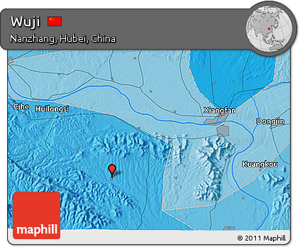 Political 3D Map of Wuji