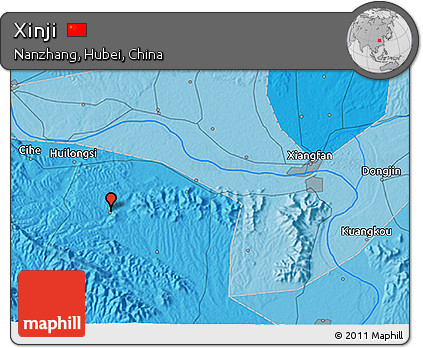 Political 3D Map of Xinji