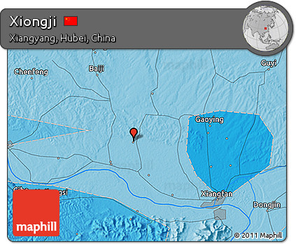 Political 3D Map of Xiongji