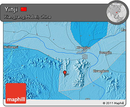 Political 3D Map of Yinji