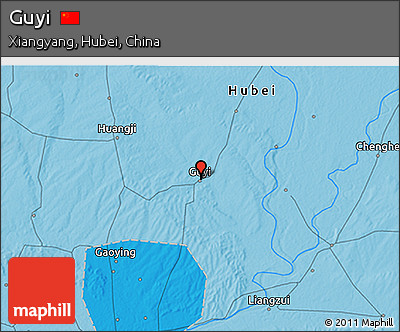 Political 3D Map of Guyi