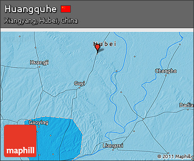 Political 3D Map of Huangquhe