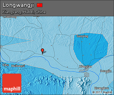 Political 3D Map of Longwangji