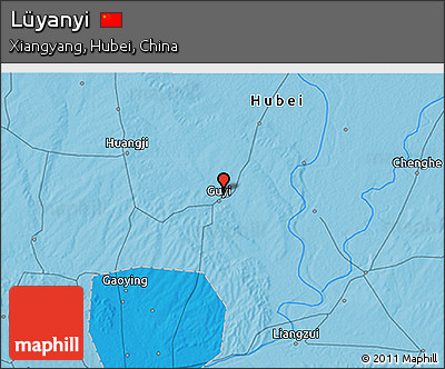 Political 3D Map of Lüyanyi