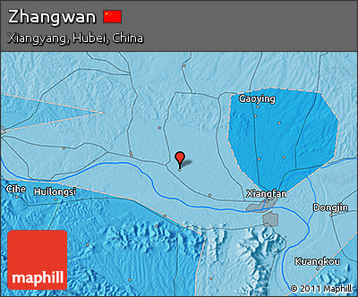 Political 3D Map of Zhangwan