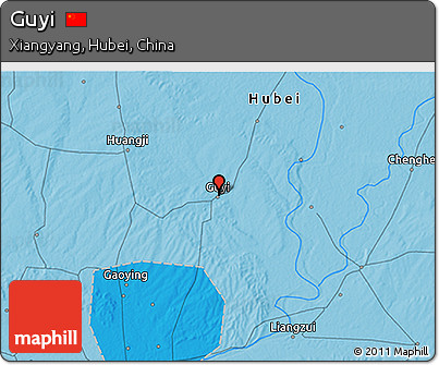 Political 3D Map of Guyi