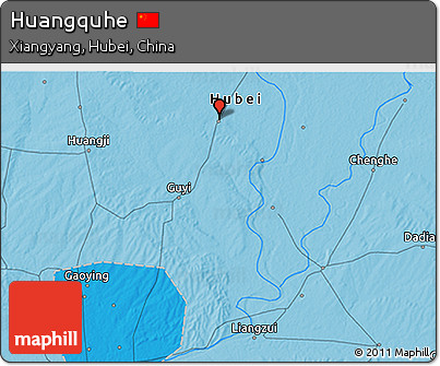 Political 3D Map of Huangquhe