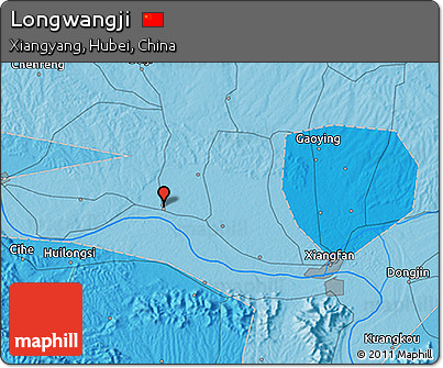 Political 3D Map of Longwangji