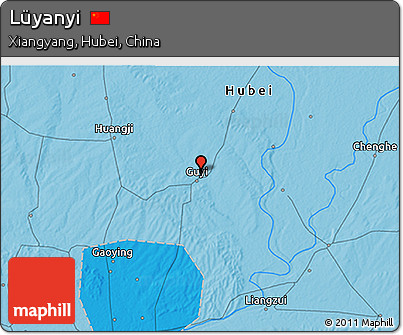 Political 3D Map of Lüyanyi
