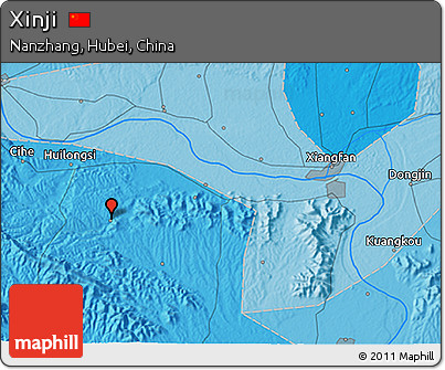 Political 3D Map of Xinji